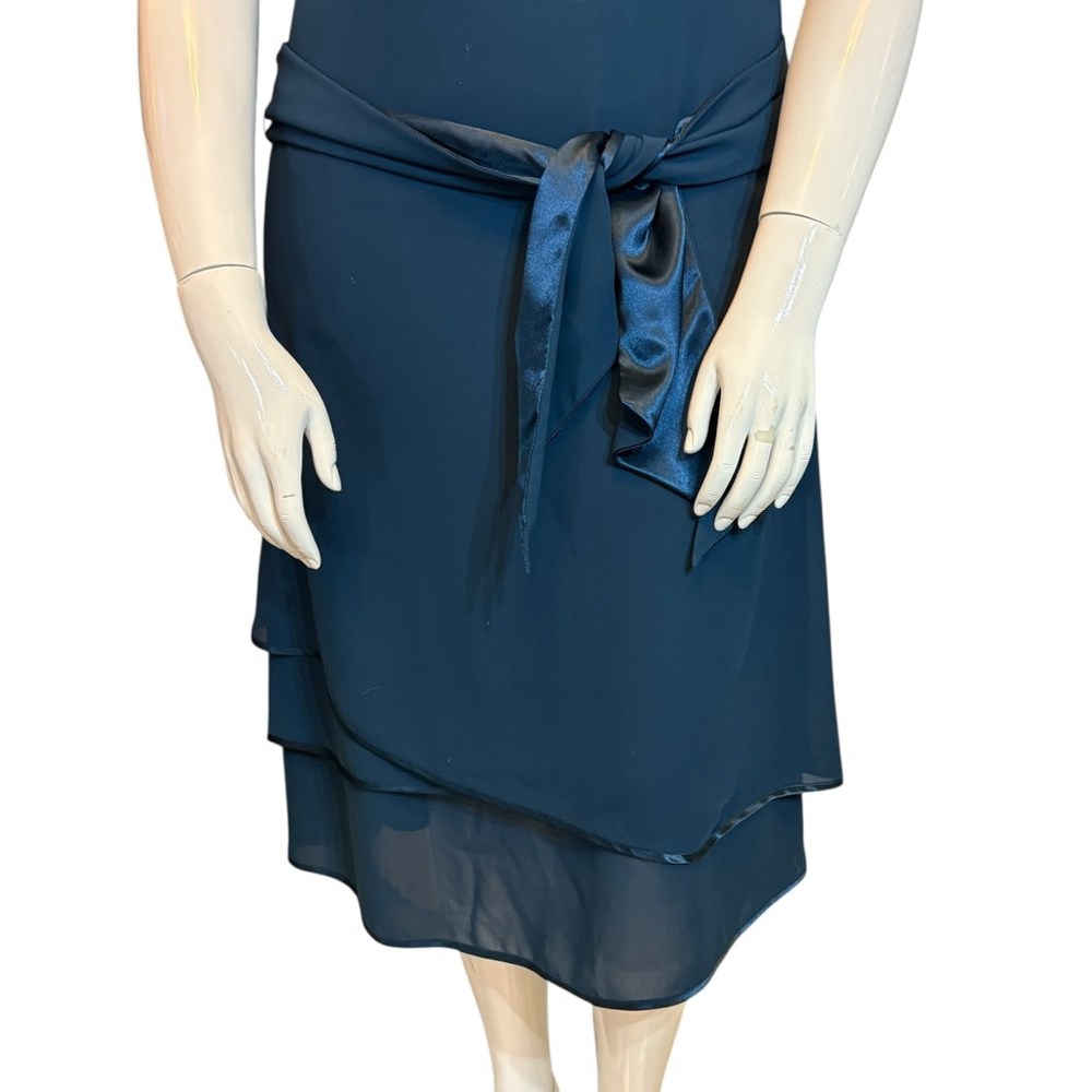 H&M Teal Chiffon Midi Slip Dress, 14 (EUR 44) - Picture 8 of 16
